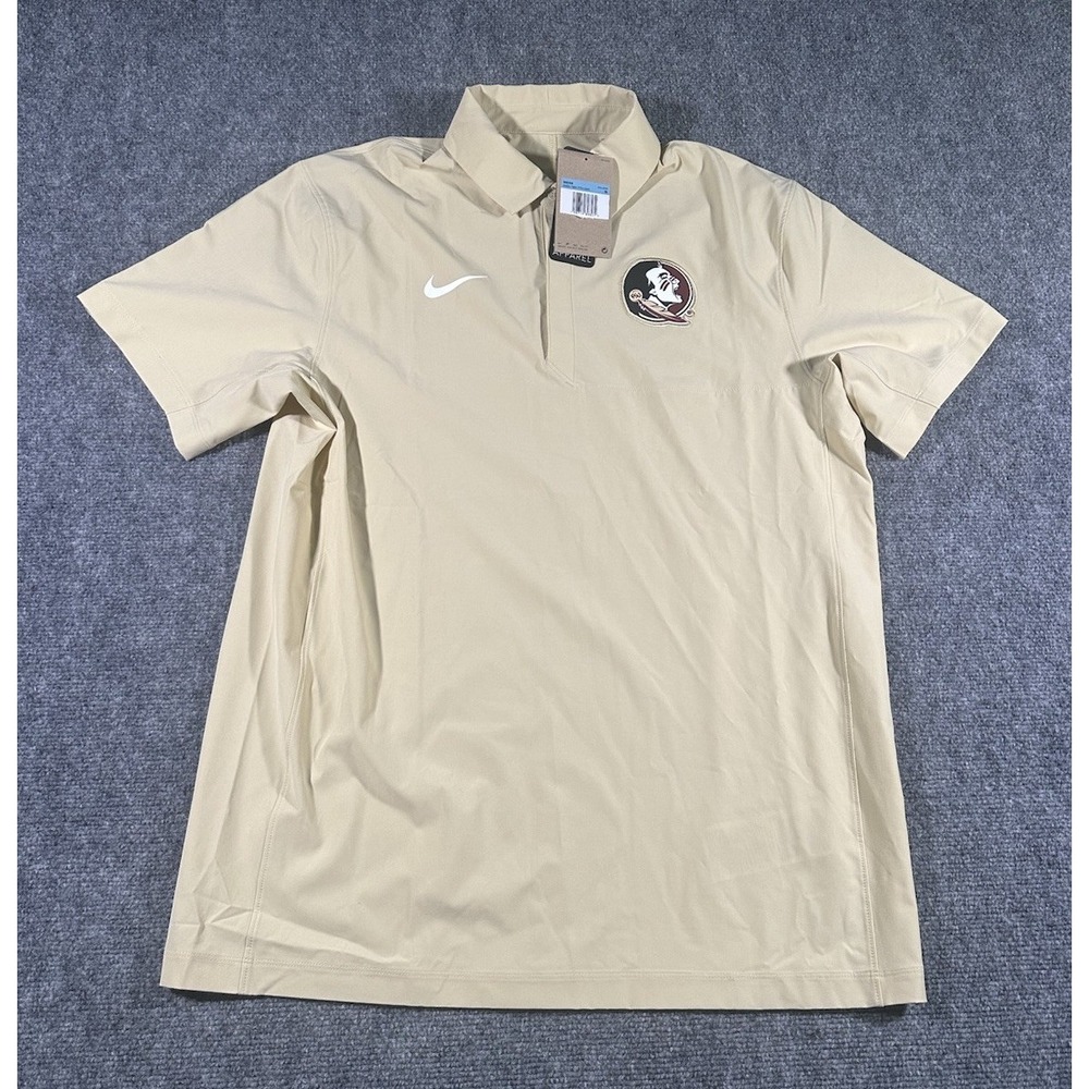 Nike X Florida State Seminoles Men's M Gold Polo Shirt On Field Performance
